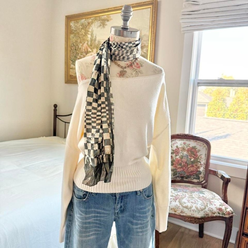 Vintage checkered‎ scarf